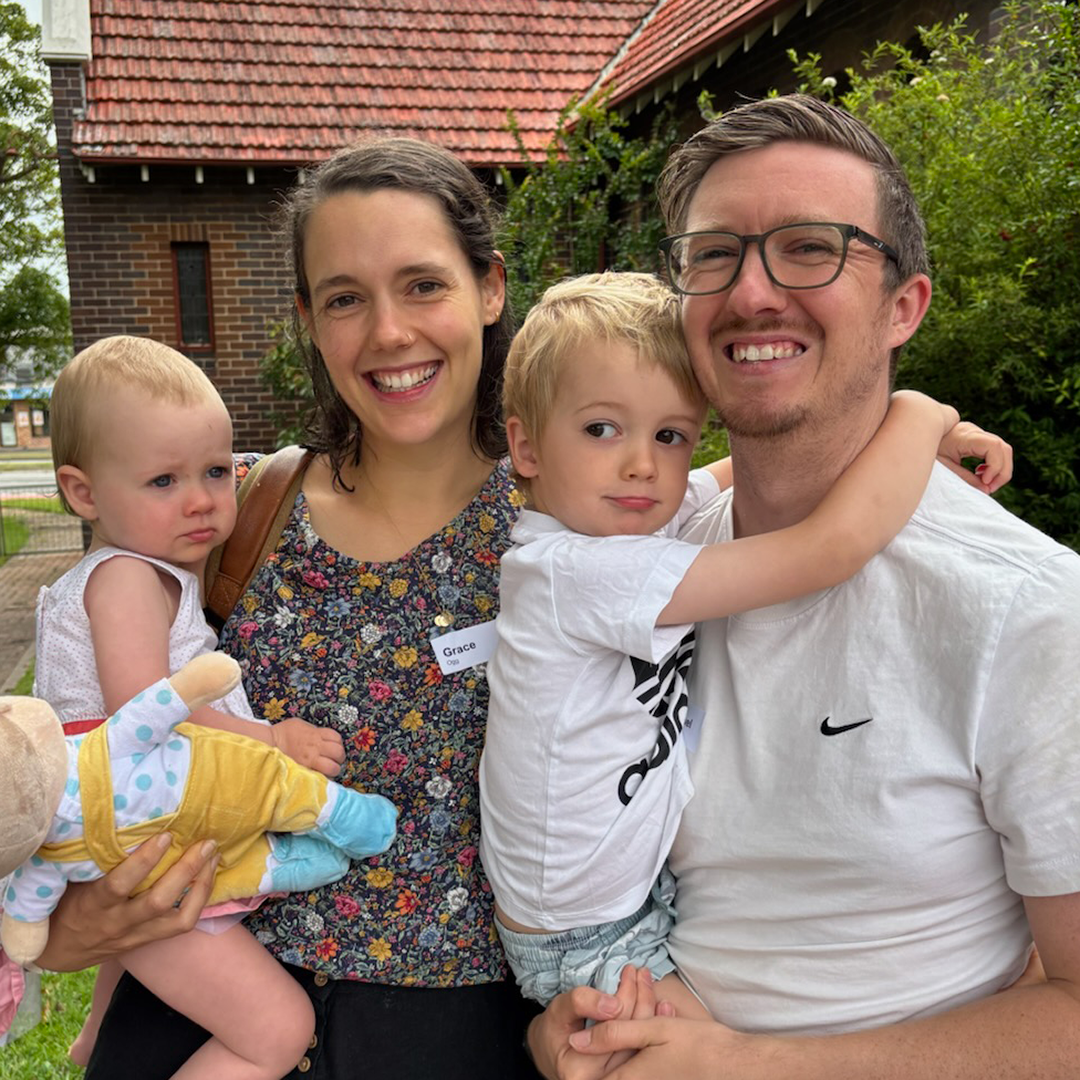 The Ogg family who have moved to Lightning Ridge